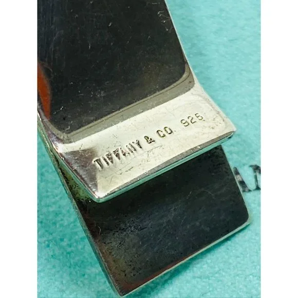 Tiffany & Co Diamond Ace Spade Heart Silver Enamel Poker Card Money Clip - Picture 3 of 5